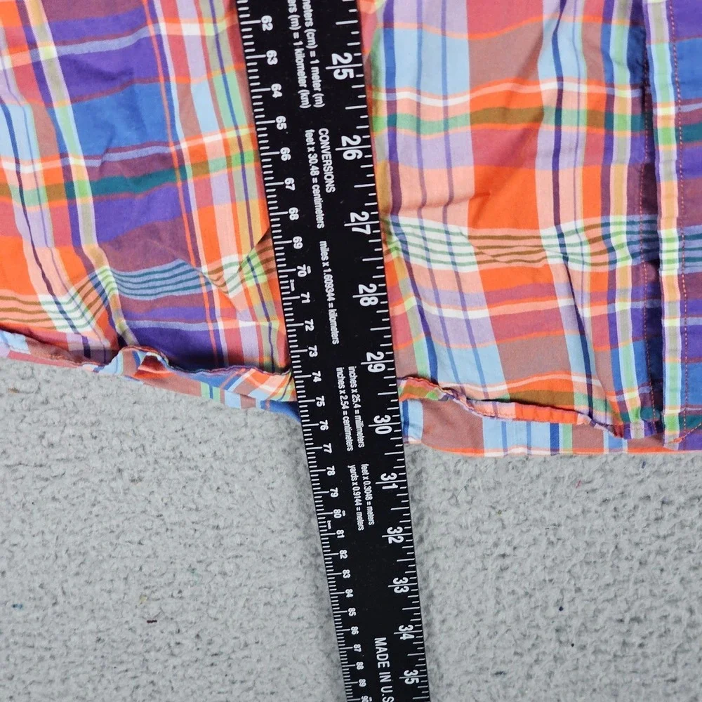 Ralph Lauren Plaid Shirt Mens 2XL Pony Logo‎ Custom Fit LS Button Down Colorful